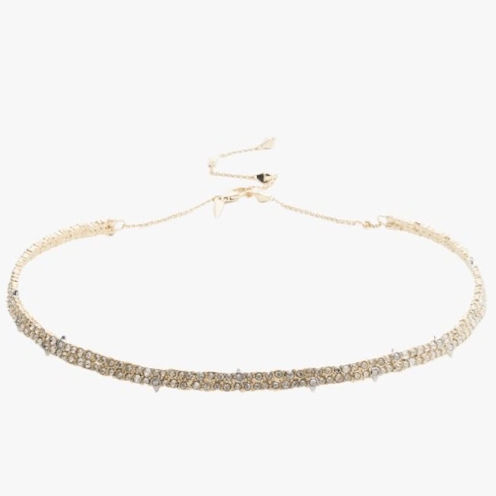 Alexis Bittar Spike Accented Choker Necklace